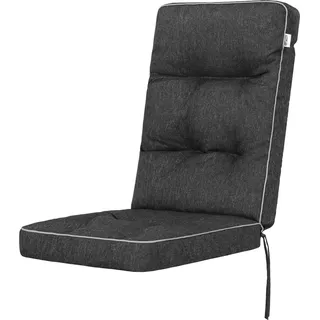 Bjird Sesselkissen, Kissen für Rattanmöbel, Steppkissen, Sitzkissen für Sessel / Stühle - Indoor & Outdoor - Gesteppt - 120x50 cm, Schwarz Ekolen - Schwarz