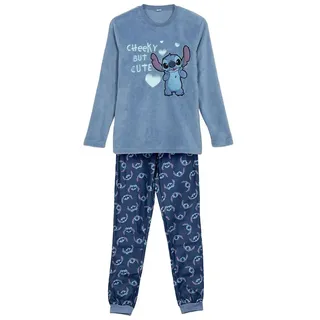 Cerda Group Coral Fleece Stitch Langarm-pyjama - Blue - M