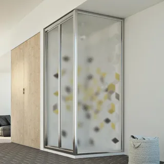 DUSCHKABINE DUSCHABTRENNUNG 90X75 CM ÖF. 75 ESG-STRUKTURGLAS GLAS FALTTÜR H198