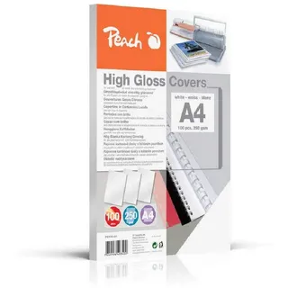 Peach Deckblätter A4-250g/m2-100 Stück - weiß - PB100-01