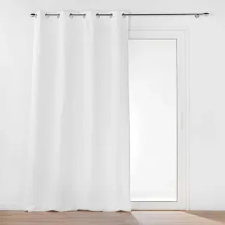 Douceur d'Intérieur Micropolar Thermovorhang (135 x 260 cm), Weiß, Mikrofaser