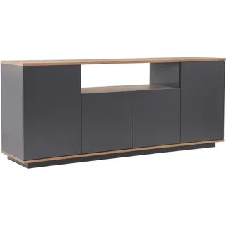 CALICOSY - Buffet mit 4 Türen und 1 zentralem Fach L180 cm - ARISTA - Grau