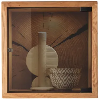 woodroom Wandregal 34 x 34 x 20 cm Eiche massiv geölt