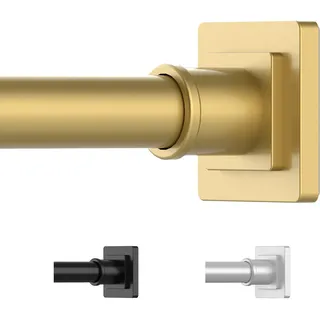 uiosanrt Duschvorhangstange 79-200 cm gold
