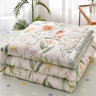 Chickwin Tagesdecke 180x200cm Bettüberwurf Gesteppt, Grün Gras Blumen Tagesdecke Wohndecke Überwurfdecke Bedspread Schlafzimmer Steppdecke Decke Überwurf Wohnzimmer Sofaüberwurf für Doppelbett