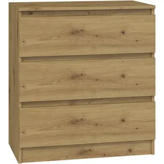 Topeshop M3 ARTISAN, Eiche, 3 Schublade(n), Partikelbord, Einfarbig, Modern, Partikelbord - Braun