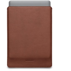 Bild von Leder Sleeve Case Hülle Tasche für MacBook Pro 13 UNT Air 13/13.6 Zoll - Cognac Braun