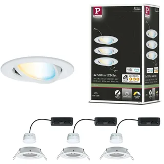 Paulmann Nova Coin 3x6W rund 84mm 50° Tunable White Weiß matt Aluminium