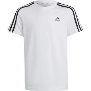 Adidas Essentials 3-Streifen Cotton T-Shirt White / Black 140