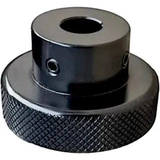 CHANCS Aluminiumlegierung Werkzeugmaschinenhandräder 50mm OD 6mm Bohrung Gerändelt Oxidiert Schwarz Griffe Knöpfe für Schiebetisch