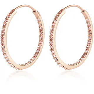 Elli Creolen mit Kristall pink 925 Sterling Silber