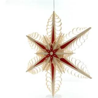 Baum- und Fensterschmuck Martina Rudolph Fensterschmuck Holzstern mit Beleuchtung BxHxT 50x50x4cm NEU Fensterbild