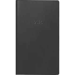 Brunnen Taschenkalender Mod. 740 2026 | A6, Kunststoff, schwarz