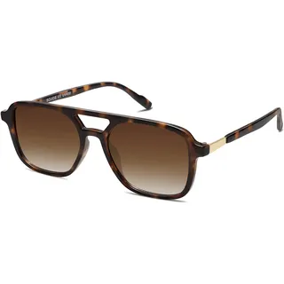 SOJOS Sonnenbrille Damen Herren Retro , Vintage Rechteckig Trendy Damen Herren Sonnenbrillen SJ2202