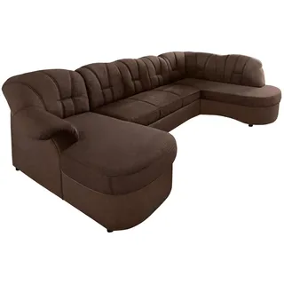 DOMO collection Wohnlandschaft Flores, wahlweise mit Bettfunktion, wahlweise mit Federkern (nicht bei Microfaser PRIMABELLE®-Struktur möglich), frei im Raum stellbar