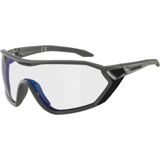Bild von S-WAY V - Selbsttönende, Bruchfeste & Beschlagfreie Sport- & Fahrradbrille Mit 100% UV-Schutz Für Erwachsene, moon-grey matt, One Size