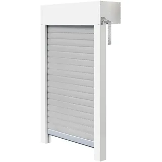 Schellenberg Aufsatzrollladen-Set für Fenster, 80 x 100 cm, weiß/grau