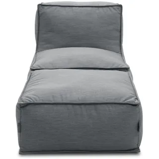 DOMO. collection Outdoor Sofa Wangerooge, Garten-Sessel und -Hocker wetterfest, Gartensofa, Gartenmöbel, Luftsack Garten, Gartenliege, 75 x 185 x 73 cm (BxTxH), dunkelgrau