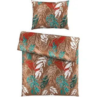 Esposa Bettwäsche , Multicolor , Textil , Blätter , 140x200 cm , pflegeleicht, atmungsaktiv, schadstoffgeprüft , Heimtextilien, Bettwäsche & Leintücher, Bettwäsche, Satin-Bettwäsche