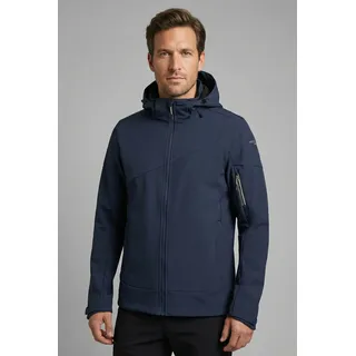 Softshelljacke ICEPEAK "BARMSTEDT", Herren, Gr. 50, blau (dunkelblau), Obermaterial: 100% Polyester, Jacken Softshelljacke