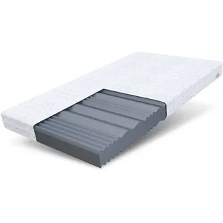 FDM Comfort Plus Kaltschaummatratze 120x200 cm Höhe 16 cm H3 | 7 Komfortzonen Schaumstoffmatratze, Hypoallergener Waschbarer Premium-Bezug, Oeko-Tex Zertifiziert, Doppelseitig, Matratze