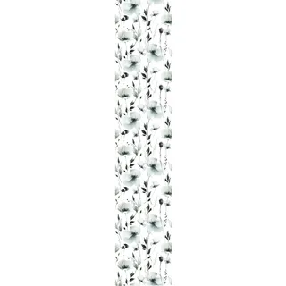 Ambiance Sticker Vliestapete, vorgeklebt, Rolle, skandinavisch, weiße Blumen, Aquarell, selbstklebend, dekorativ – 1 Rolle mit 300 x 60 cm (H x B)