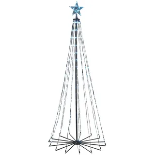 Konstsmide LED Tannenbaum, kegelförmig, inkl. Fernbedienung, 265 RGBW Dioden, 5V, Außen (IP44), 7,95W, schwarzes Kabel - 4790-500