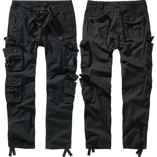Brandit Textil Brandit Pure Slim Fit Trouser Cargohose schwarz, Größe 3XL