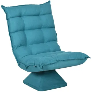 Homcom Bodenstuhl mit Verstellbarer Rückenlehne drehbar mit Sockel