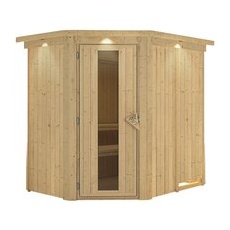 KARIBU Sauna »Wenden«, für 3 Personen, ohne Ofen - beige