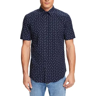 ESPRIT Herren 044ee2f321 Hemd, 400/Navy, XL
