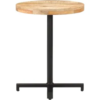 vidaXL Bistrotisch Rund Ø60x75 cm Raues Mangoholz - Braun
