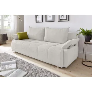 Collection AB Schlafcouch Kunstleder 2-Sitzer Silber