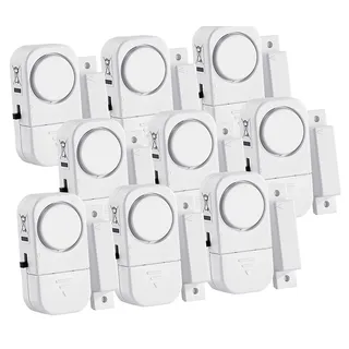 VisorTech Fenstersicherung: 9er-Set Mini-Tür- und Fensteralarme, 95 db, 2 Jahre Batterielaufzeit (Tür Fenster Alarm, Fensterarlarm, Wohnmobil Alarmanlage)