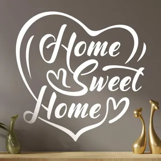 Wandtattoo mit Zitat "Home Sweet Home", für Flur und Wohnzimmer, motivierend, für Küche, Schlafzimmer, Zitate "Welcome", entfernbar, Vinyl, zum Selbermachen, für Flur