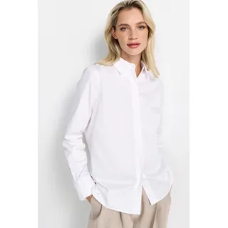 RICHROYAL Klassische Bluse Mit Markenlabel am Rücken, weiß