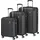 City Koffer-Set 3-tlg. grau/schwarz