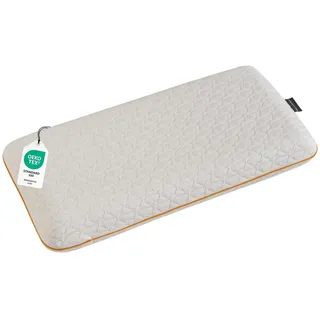 MEFOPILO Memory- Schaum- Kinderkopfkissen zum Schlafen 66x33x6 cm, Atmungsaktiv, Weich, Ergonomisches Kissen, Junge, Mädchen, viscoelastisches Kopfkissen, Weiß