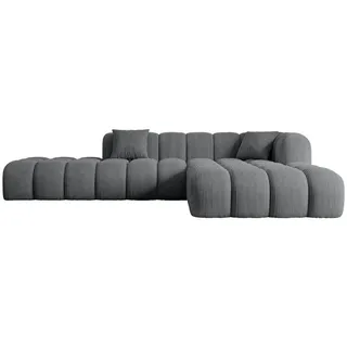 altdecor Ecksofa in L-Form, Olea-L2 - 289x176x71 cm Duneklgrau - Corner Sofa Bett Eckcouch Couch Wohnlandschaft Cauchsofa - Dunkelgrau