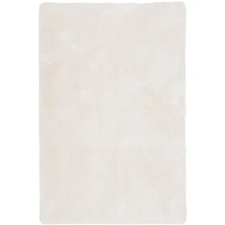 Snapstyle Hochflor Shaggy Teppich 140 x 200 cm Weiß