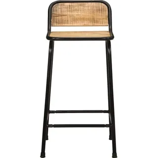 vidaXL Barhocker 2 Stk. 46x35,5x80 cm Raues Mango Massivholz - Braun