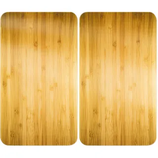 Wenko Holz-Optik Glasabdeckplatte 2 St.