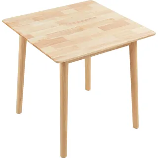 [en.casa] Esstisch Klijori für 2 Personen 75x75x74 cm Holz Natur