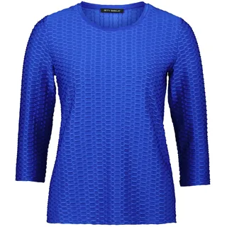 Rundhalsshirt BETTY BARCLAY "Basic Shirt mit Rundhalsausschnitt", Damen, Gr. 42, blau (adria), Obermaterial: 94% Polyester PES. 6% Elasthan EL., Shirts Rundhalsshirt