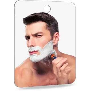 Tolenre Duschspiegel, unzerbrechlich, beschlagfrei, Wandbehang, Badezimmerspiegel für Rasur, Make-up, Hautpflege