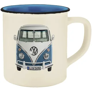 Gedalabels Tasse VW blauer Bulli Emaille-Optik 0,4 l Blau