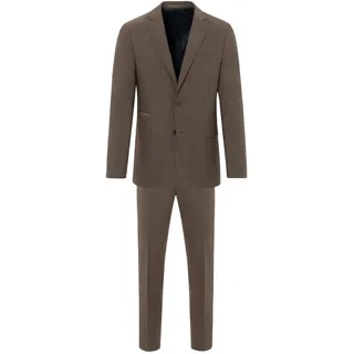 BENVENUTO. Anzug "SALVI Iago 360" 2 tlg. slim fit mit 4-Knopf-Manschette, braun