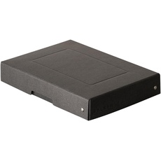 Original Falken PureBox Black. Made in Germany. 40 mm hoch DIN A5. Aufbewahrungsbox mit Deckel aus stabilem Recycling-Karton Blauer Engel Vegan Geschenkbox Transportbox Schachtel Allzweckbox