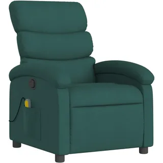 Massagesessel Dunkelgrün Stoff - Grün