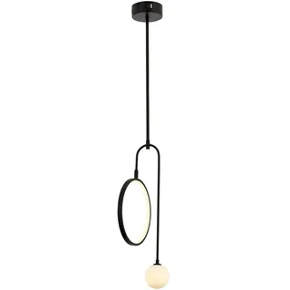 Modern Industrial Chandelier, Black & White Metal Body, 120 cm Height, 28 cm Width, G9 Socket Max 10W | Stylish Scandinavian Design for Home Decor